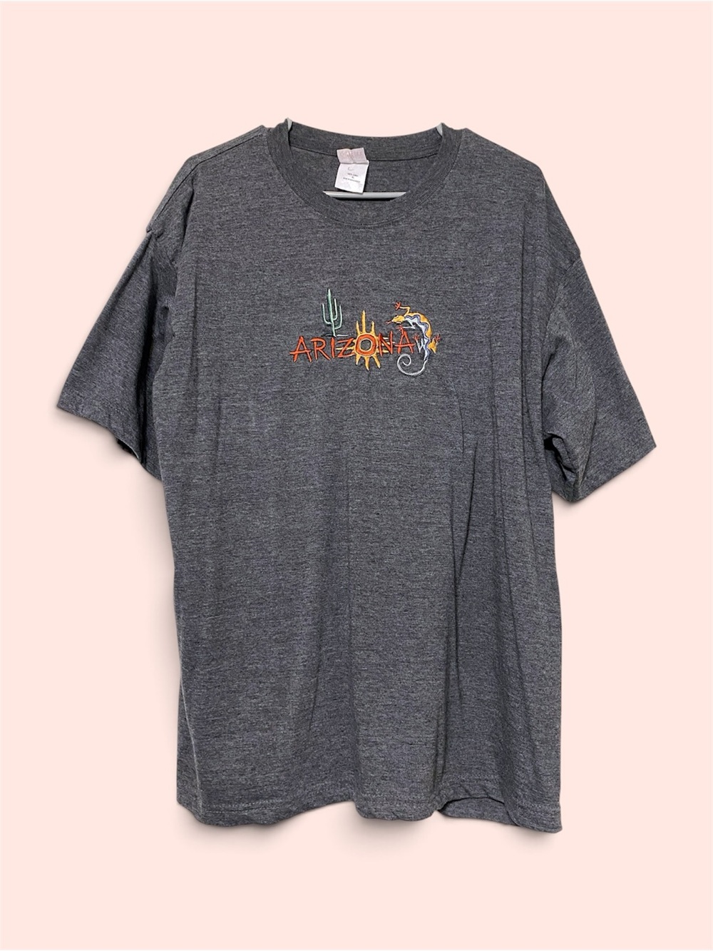 Arizona Embroidered Desert T-Shirt, Size XL